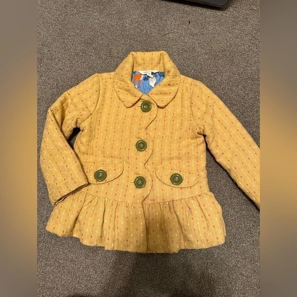 Matilda Jane Girls Yellow Going Easy Jacket Sz 4 - Picture 3 of 10